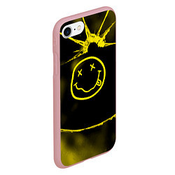 Чехол iPhone 7/8 матовый Нирвана nirvana разбитое стекло, цвет: 3D-баблгам — фото 2