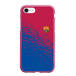 Чехол iPhone 7/8 матовый Barcelona маленькое лого, цвет: 3D-малиновый