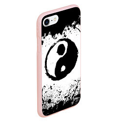 Чехол iPhone 7/8 матовый Инь Янь Гранж, цвет: 3D-светло-розовый — фото 2