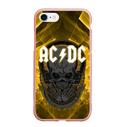 Чехол iPhone 7/8 матовый AC DC SKULL ROCK