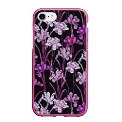Чехол iPhone 7/8 матовый Цветы Фиолетовые Ирисы