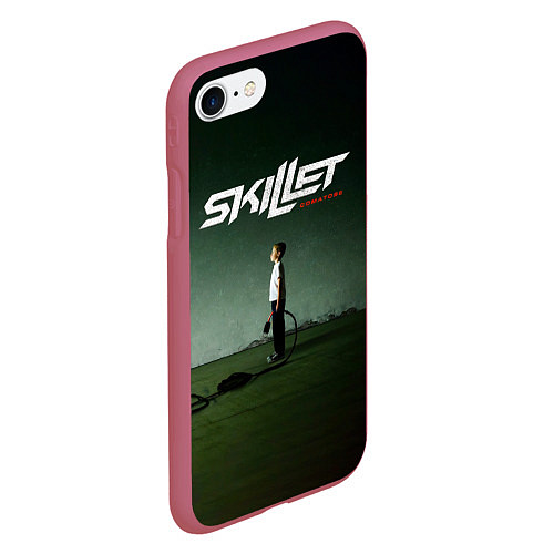 Чехол iPhone 7/8 матовый Comatose - Skillet / 3D-Малиновый – фото 2