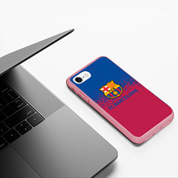 Чехол iPhone 7/8 матовый Fc barcelona, цвет: 3D-баблгам — фото 2
