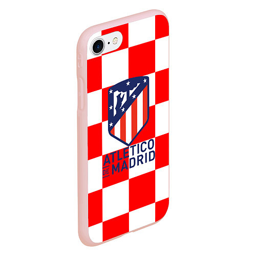 Чехол iPhone 7/8 матовый Atletico madrid кубики / 3D-Светло-розовый – фото 2