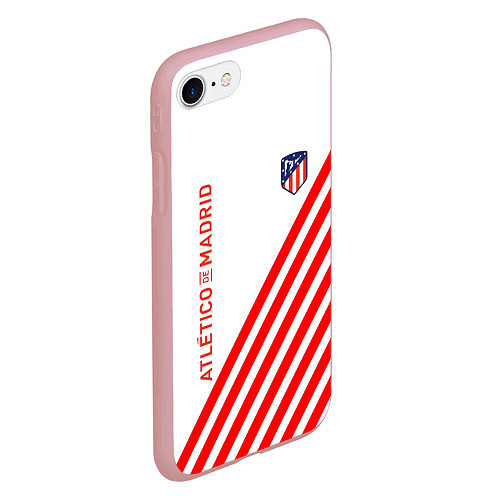 Чехол iPhone 7/8 матовый Atletico madrid красные полосы / 3D-Баблгам – фото 2
