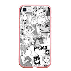 Чехол iPhone 7/8 матовый Horimiya pattern, цвет: 3D-баблгам