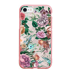 Чехол iPhone 7/8 матовый Color floral pattern Expressionism Summer, цвет: 3D-баблгам