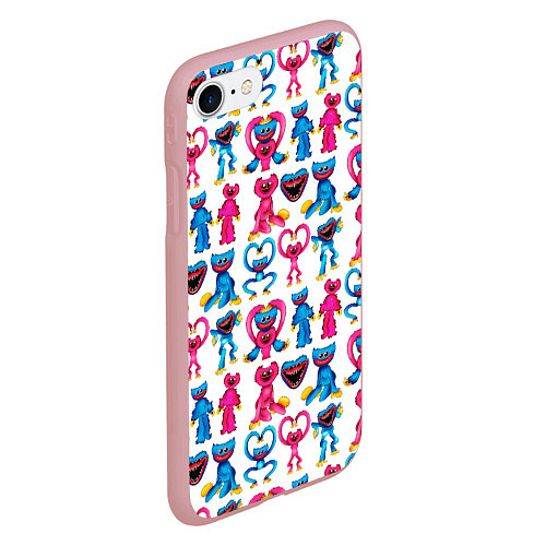 Чехол iPhone 7/8 матовый POPPY PLAYTIME HAGGY WAGGY AND KISSY MISSY PATTERN / 3D-Баблгам – фото 2