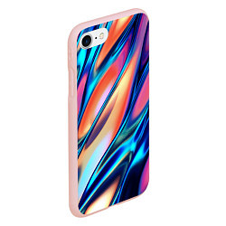 Чехол iPhone 7/8 матовый Colorful flow, цвет: 3D-светло-розовый — фото 2