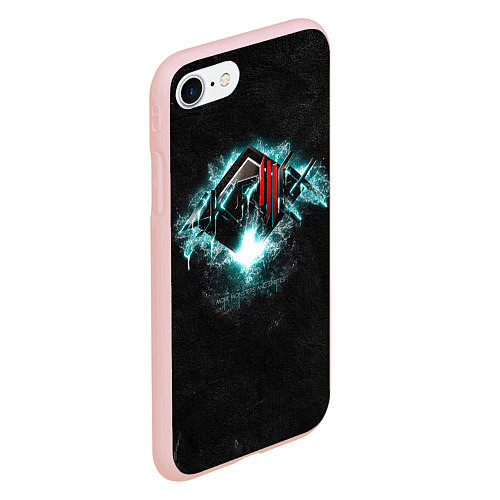 Чехол iPhone 7/8 матовый More Monsters and Sprites - Skrillex / 3D-Светло-розовый – фото 2