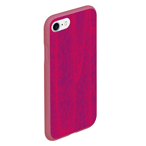 Чехол iPhone 7/8 матовый Розовая мишура / 3D-Малиновый – фото 2