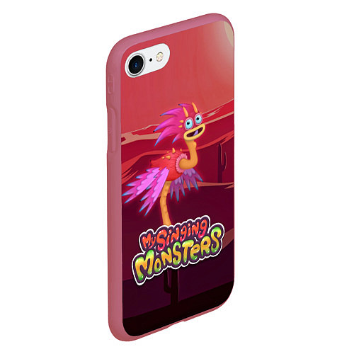 Чехол iPhone 7/8 матовый My singing monsters СТРАВОК Yawstrich / 3D-Малиновый – фото 2