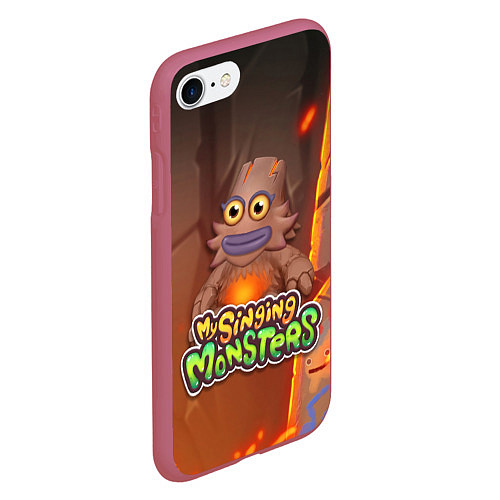 Чехол iPhone 7/8 матовый My singing monsters ЛАВАТЁКА Kayna / 3D-Малиновый – фото 2