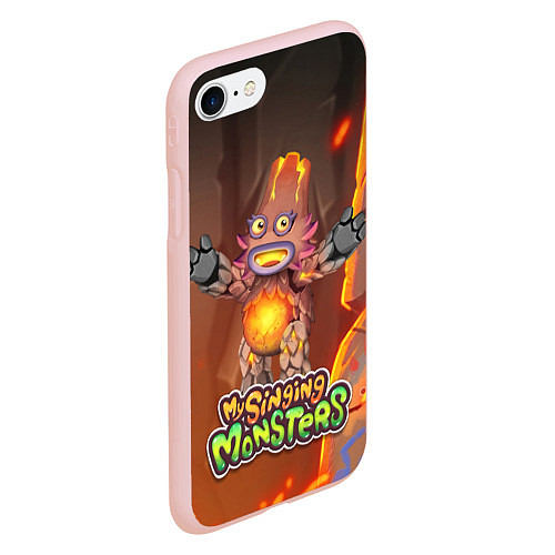 Чехол iPhone 7/8 матовый My singing monsters ЛАВАТЁКА / 3D-Светло-розовый – фото 2