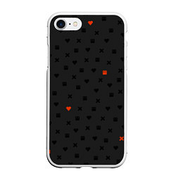 Чехол iPhone 7/8 матовый Love Death and Robots black pattern