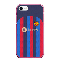 Чехол iPhone 7/8 матовый Барселона 22-23, цвет: 3D-малиновый