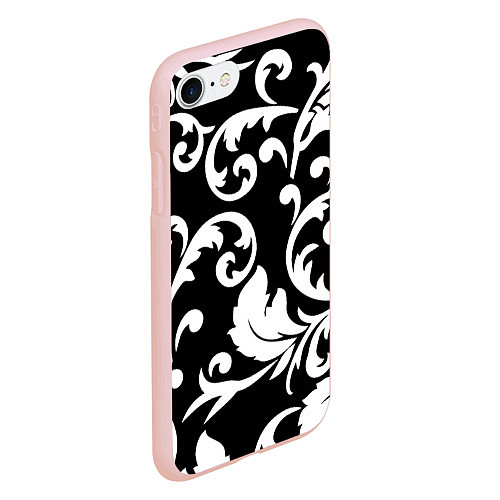 Чехол iPhone 7/8 матовый Minimalist floral pattern / 3D-Светло-розовый – фото 2