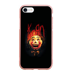 Чехол iPhone 7/8 матовый KoЯn Korn обложка, цвет: 3D-светло-розовый