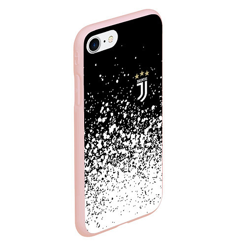 Чехол iPhone 7/8 матовый Juventus fc брызги краски / 3D-Светло-розовый – фото 2