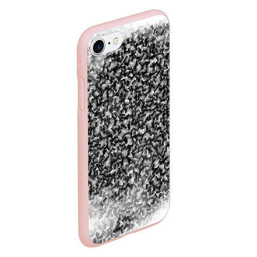 Чехол iPhone 7/8 матовый Квадратных хаос / 3D-Светло-розовый – фото 2