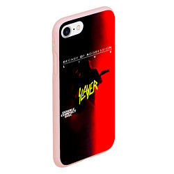 Чехол iPhone 7/8 матовый Decade of Aggression - Slayer, цвет: 3D-светло-розовый — фото 2