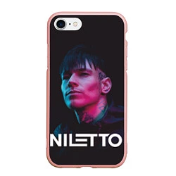 Чехол iPhone 7/8 матовый Нилетто - портрет, цвет: 3D-светло-розовый