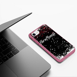 Чехол iPhone 7/8 матовый Papa roach Брызги, цвет: 3D-малиновый — фото 2