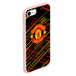 Чехол iPhone 7/8 матовый Манчестер юнайтед manchester united, цвет: 3D-светло-розовый — фото 2