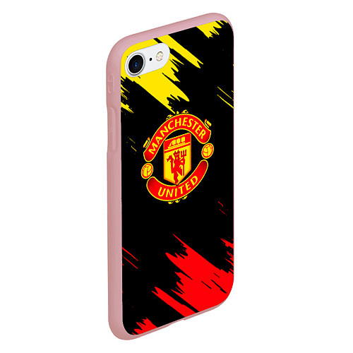 Чехол iPhone 7/8 матовый Manchester united Texture / 3D-Баблгам – фото 2