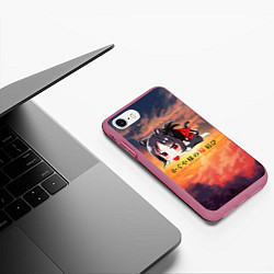 Чехол iPhone 7/8 матовый Синомия - Love is war Госпожа Кагуя, цвет: 3D-малиновый — фото 2