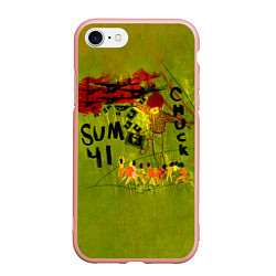 Чехол iPhone 7/8 матовый Chuck - Sum 41, цвет: 3D-светло-розовый
