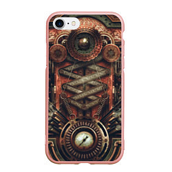Чехол iPhone 7/8 матовый Mechanical device in Steampunk Retro style