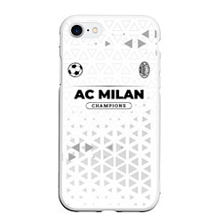 Чехол iPhone 7/8 матовый AC Milan Champions Униформа, цвет: 3D-белый