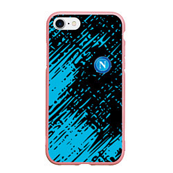 Чехол iPhone 7/8 матовый Napoli голубая textura