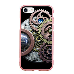 Чехол iPhone 7/8 матовый Mechanism of gears in Steampunk style