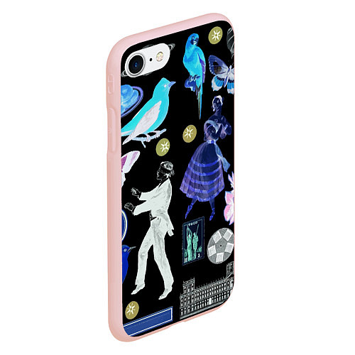 Чехол iPhone 7/8 матовый Underground pattern Fashion 2077 / 3D-Светло-розовый – фото 2