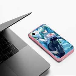 Чехол iPhone 7/8 матовый Miku Hatsune racing suit, цвет: 3D-баблгам — фото 2