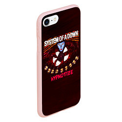 Чехол iPhone 7/8 матовый Hypnotize - System of a Down, цвет: 3D-светло-розовый — фото 2