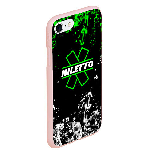 Чехол iPhone 7/8 матовый Нилето niletto текстура воды / 3D-Светло-розовый – фото 2