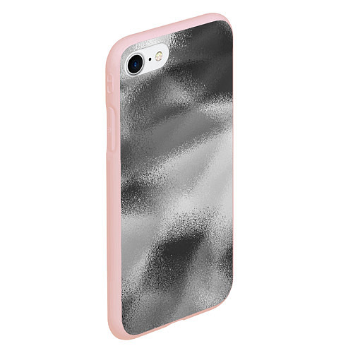 Чехол iPhone 7/8 матовый В серых тонах абстрактный узор gray abstract patte / 3D-Светло-розовый – фото 2