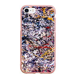 Чехол iPhone 7/8 матовый Холст забрызганный краской Fashion trend