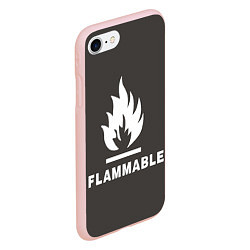 Чехол iPhone 7/8 матовый Flammable, цвет: 3D-светло-розовый — фото 2