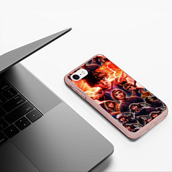 Чехол iPhone 7/8 матовый Stranger Things Арт, цвет: 3D-светло-розовый — фото 2