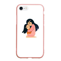 Чехол iPhone 7/8 матовый Лучшая мама!, цвет: 3D-светло-розовый