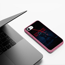 Чехол iPhone 7/8 матовый EDDIE MUNSON STRANGER THINGS, цвет: 3D-малиновый — фото 2