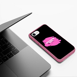 Чехол iPhone 7/8 матовый Настроение сиять!, цвет: 3D-малиновый — фото 2