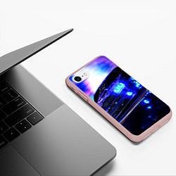 Чехол iPhone 7/8 матовый Додж Челленджер, цвет: 3D-светло-розовый — фото 2