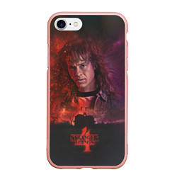 Чехол iPhone 7/8 матовый EDDIE MUNSON STRANGER THINGS 4, цвет: 3D-светло-розовый