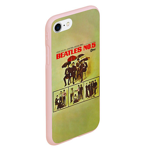 Чехол iPhone 7/8 матовый Beatles N0 5 / 3D-Светло-розовый – фото 2