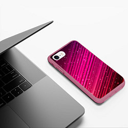Чехол iPhone 7/8 матовый Cosmic Radiance, цвет: 3D-малиновый — фото 2